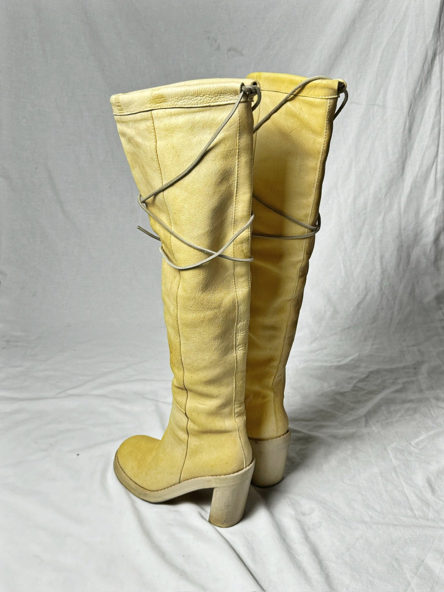 ANN DEMEULEMEESTER 90s KNEE HIGH BOOTS | DEFAULT TITLE, Yellow