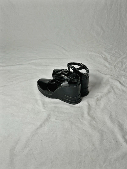 PRADA PLATFORM SANDALS | DEFAULT TITLE, Black
