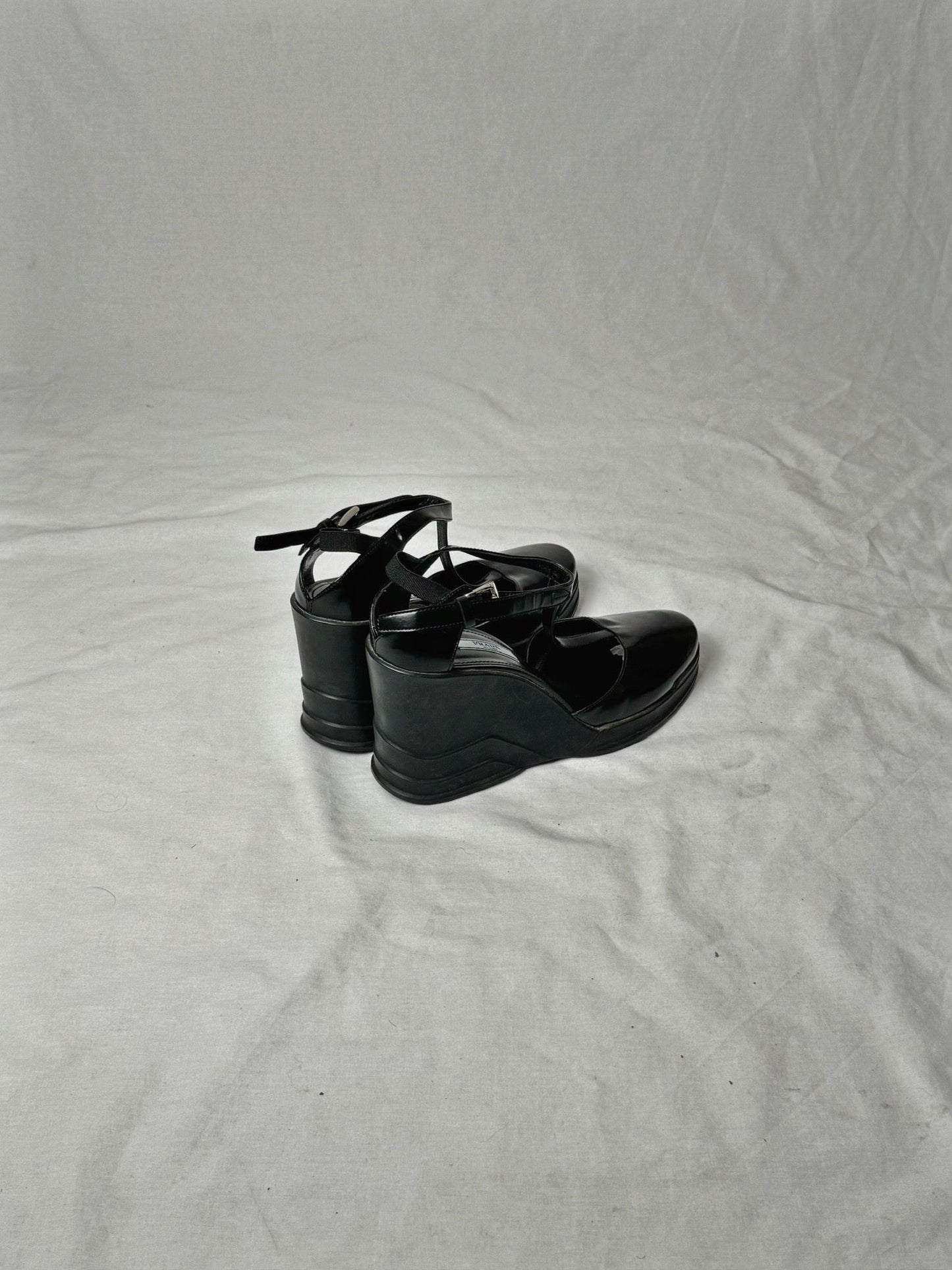 PRADA PLATFORM SANDALS | DEFAULT TITLE, Black