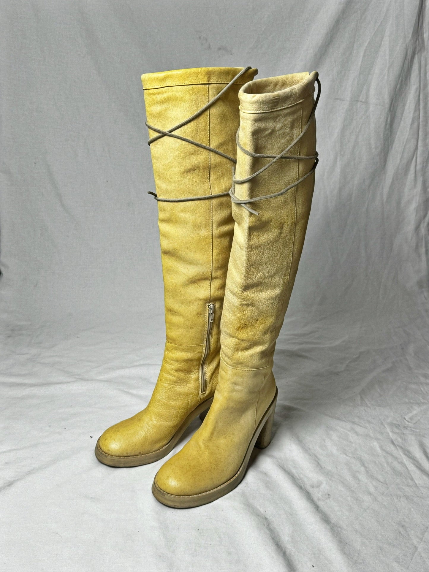 ANN DEMEULEMEESTER 90s KNEE HIGH BOOTS | DEFAULT TITLE, Yellow