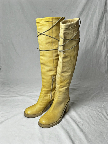 ANN DEMEULEMEESTER 90s KNEE HIGH BOOTS | DEFAULT TITLE, Yellow