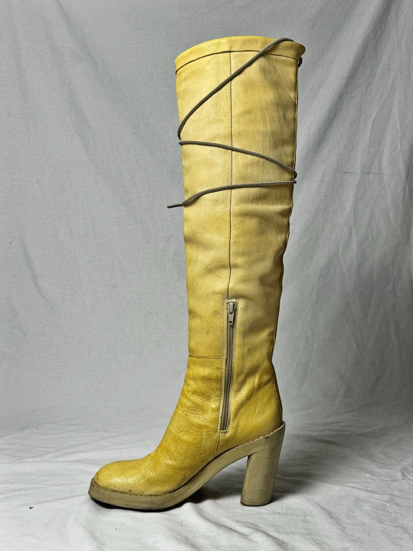 ANN DEMEULEMEESTER 90s KNEE HIGH BOOTS | DEFAULT TITLE, Yellow