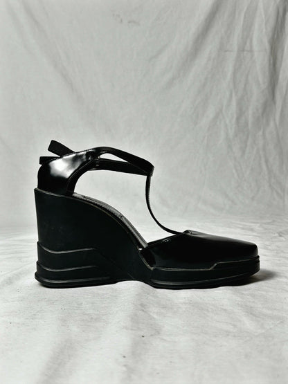 PRADA PLATFORM SANDALS | DEFAULT TITLE, Black