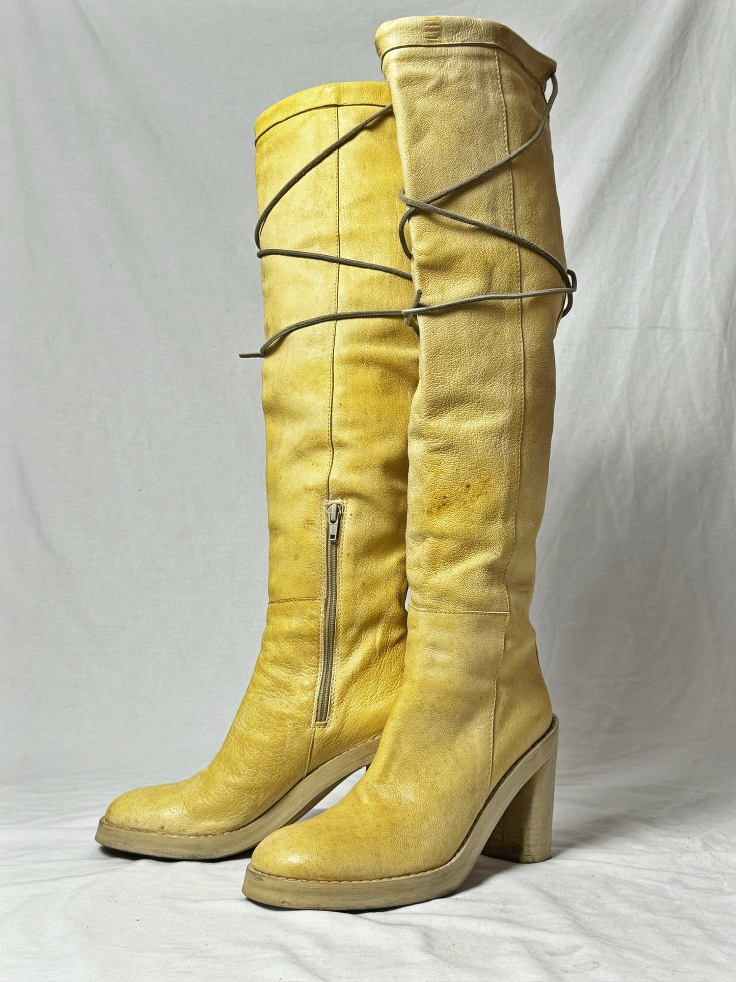 ANN DEMEULEMEESTER 90s KNEE HIGH BOOTS | DEFAULT TITLE, Yellow