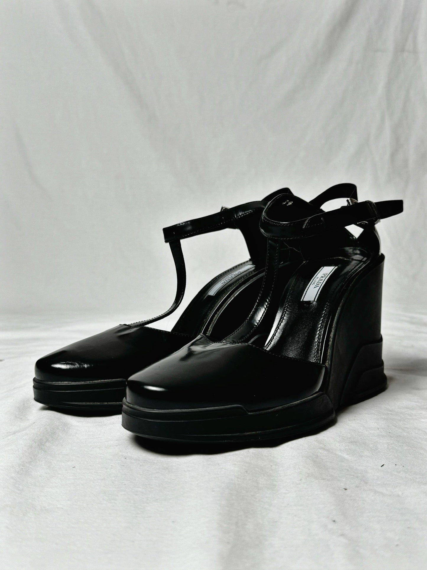 PRADA PLATFORM SANDALS | DEFAULT TITLE, Black