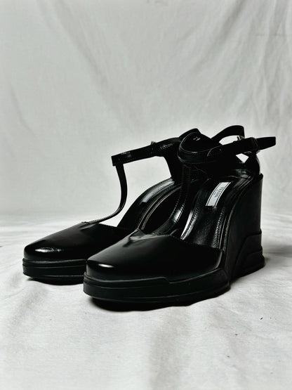 PRADA PLATFORM SANDALS | DEFAULT TITLE, Black