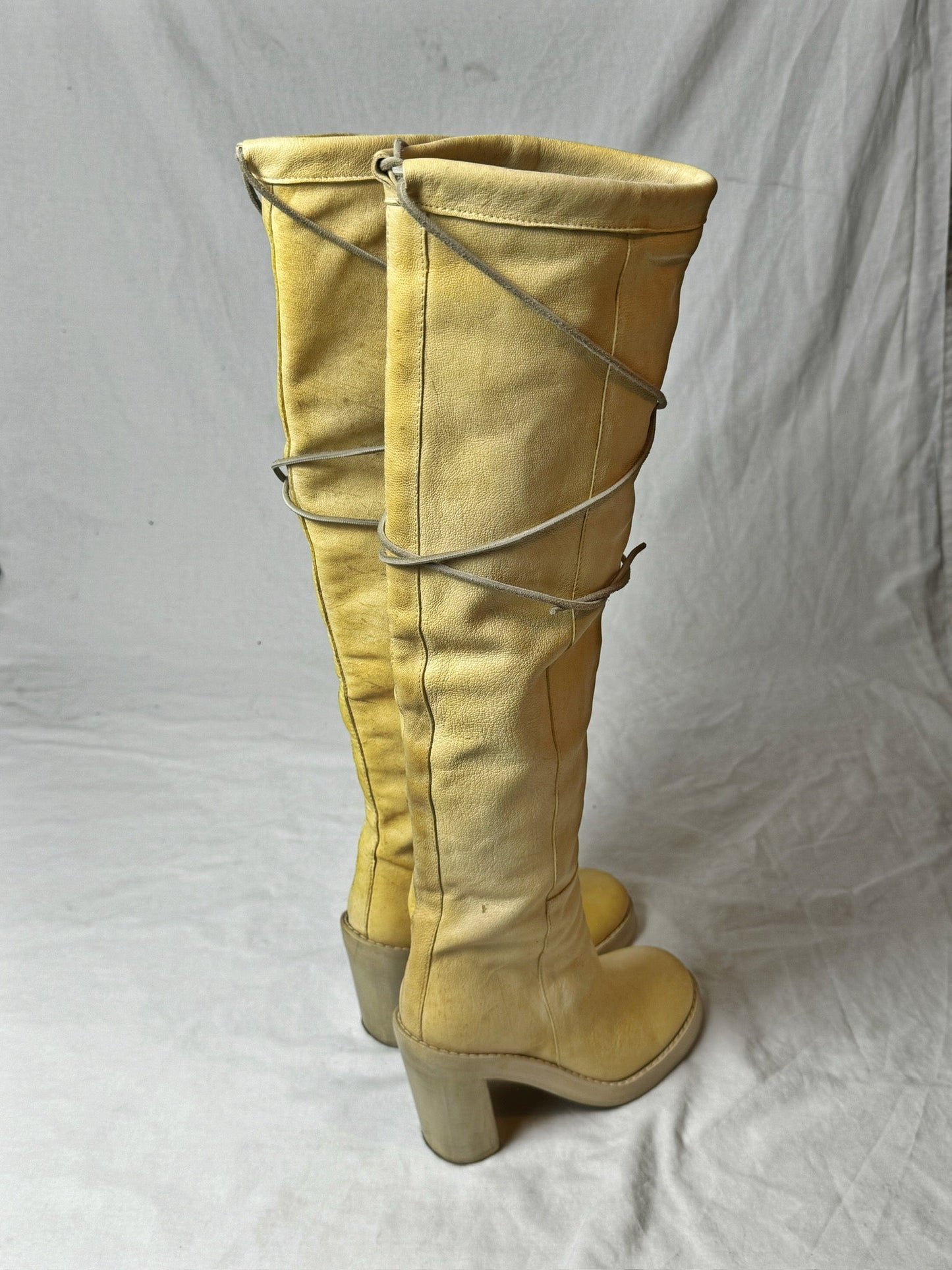 ANN DEMEULEMEESTER 90s KNEE HIGH BOOTS | DEFAULT TITLE, Yellow