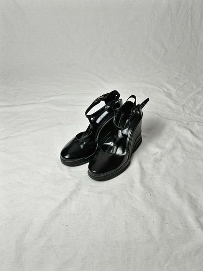 PRADA PLATFORM SANDALS | DEFAULT TITLE, Black