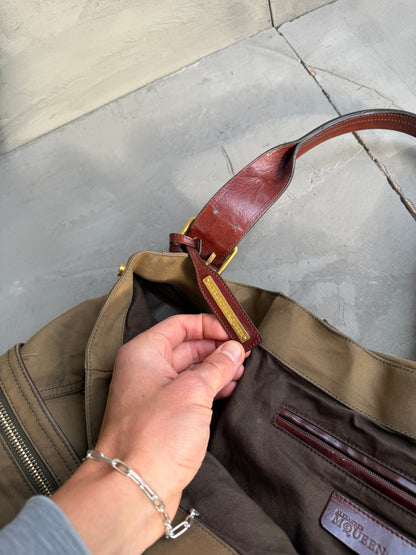 Alexander McQueen Faithful Multipocket Cotton and Leather Tote Bag