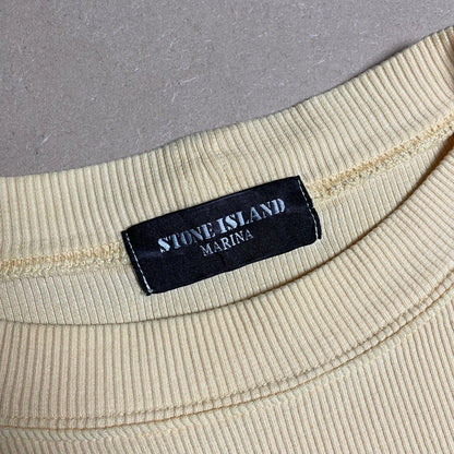 S/S 1988 Canary Yellow Marina Black Label Elastic Cotton Ribbed Ultra Light Crewneck