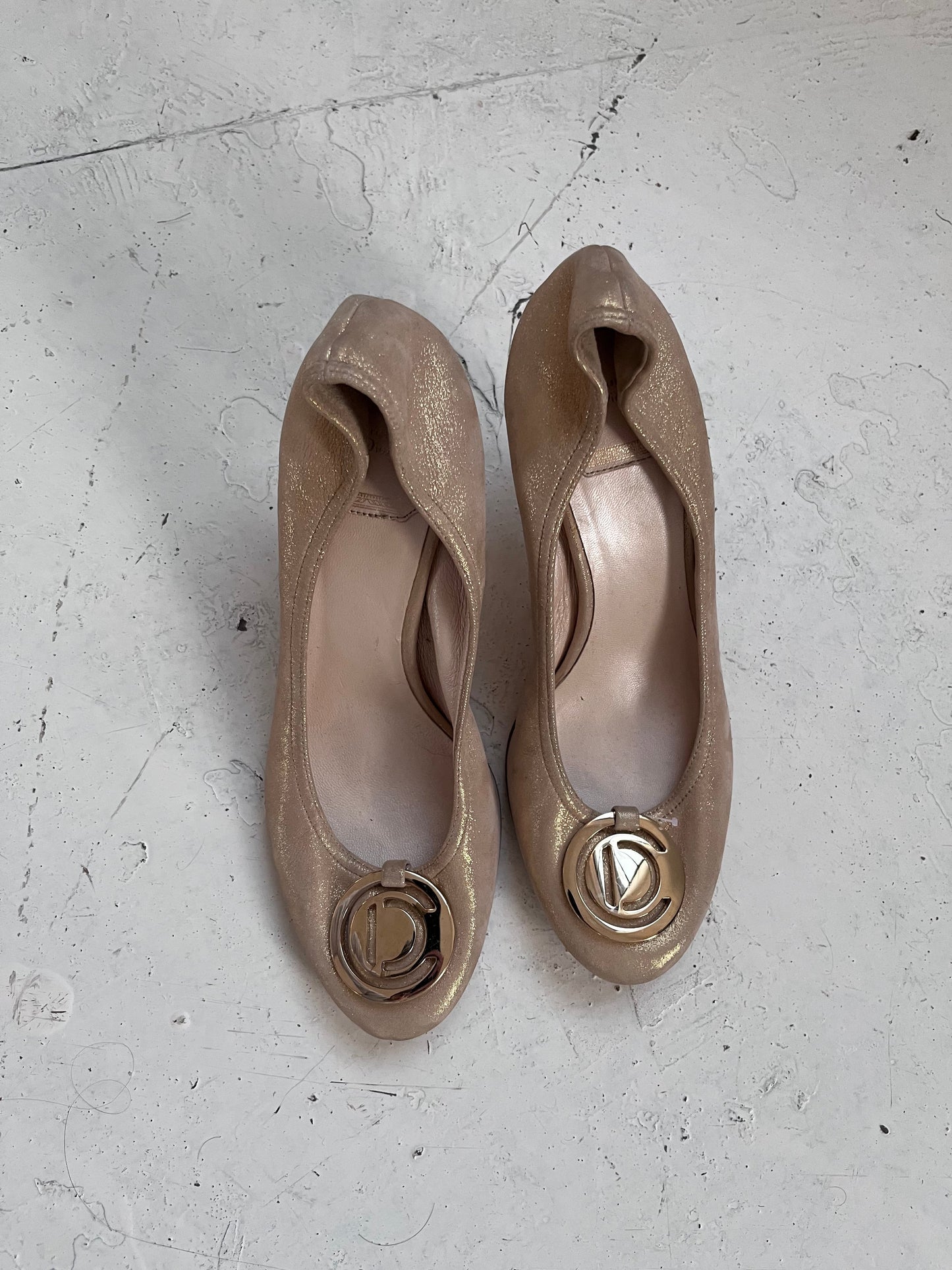 2000s christian dior heels | BEIGE, Beige