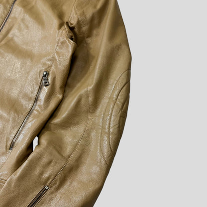 Prada SS00 Leather Articulated Elbow Detailed Moto Jacket - IT50 | Default Title, Red