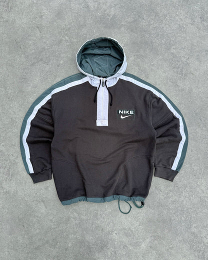 nike 1990s heavyweight embroidered spellout logo hoodie (l) | Default Title, Red