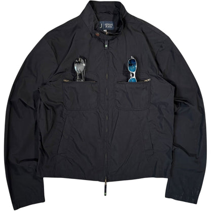 Armani Jeans 00’s Cropped Multipocket Jacket S | Small, Black