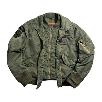 Schott NYC Green CWU-R Bomber Jacket