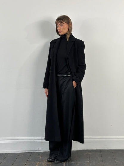 Vintage 1990s Wool Floor Length Coat - S/M