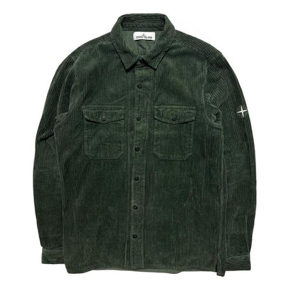 Stone Island Green Jumbo Corduroy Shirt