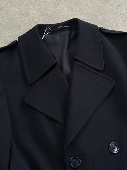 Vintage New Wool Twill Belted Trench Coat - XL