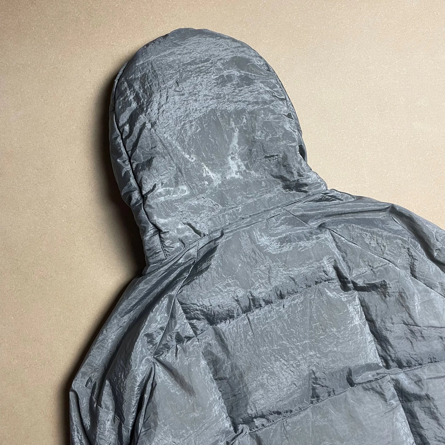 A/W 2000 Paul Harvey Steel Grey Pure Metal Shell Hooded Parka