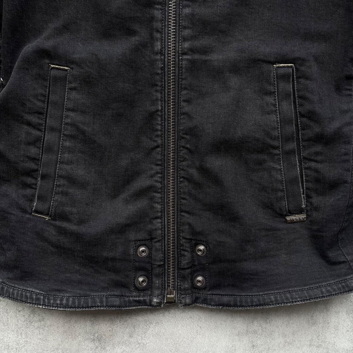 DIESEL DENIM MOTO JACKET | O/S, Black