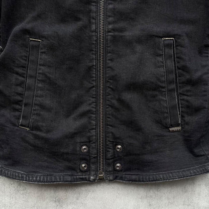 DIESEL DENIM MOTO JACKET | O/S, Black