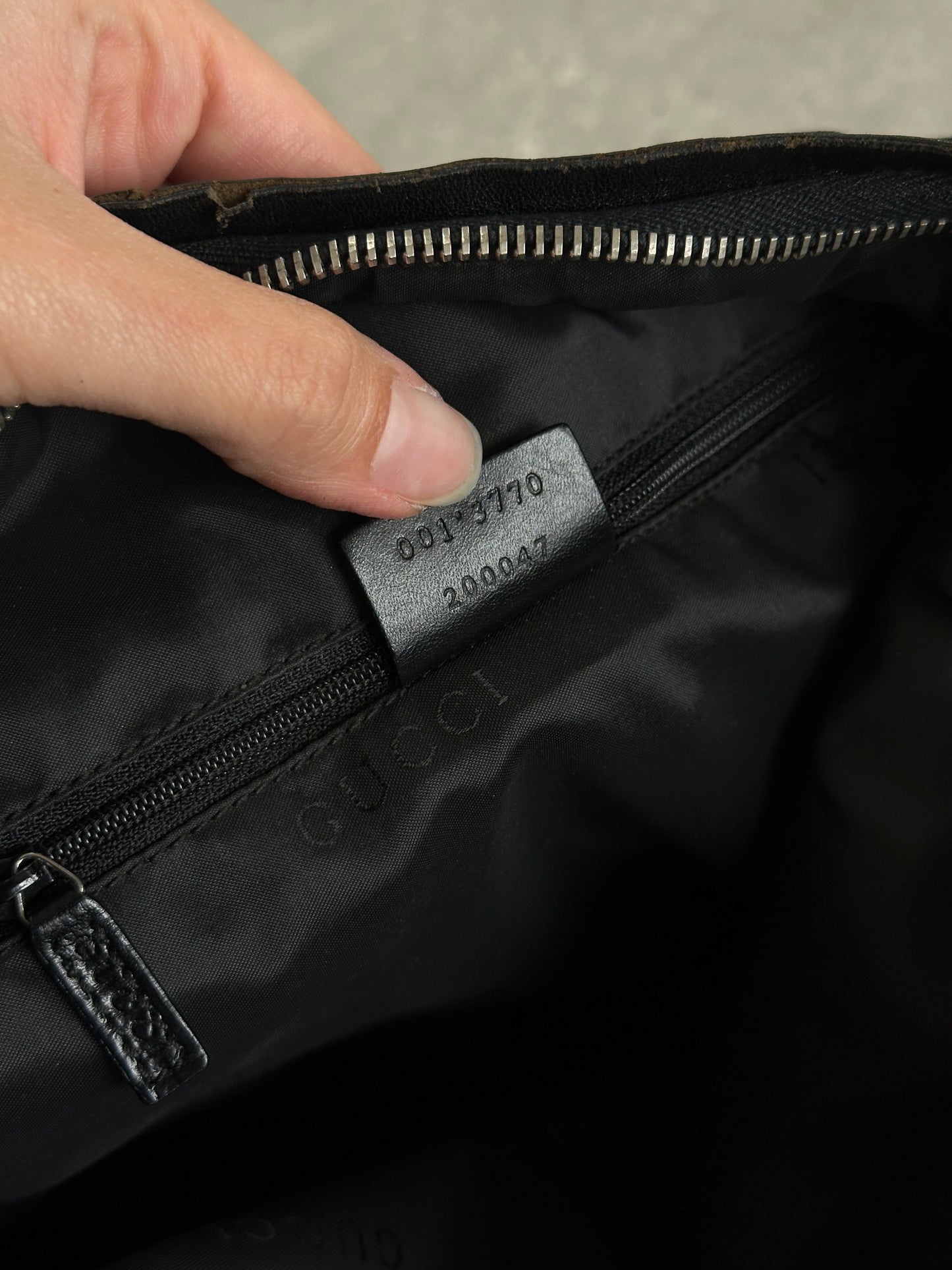 Gucci 1990s Tom Ford Canvas Leather Hobo Shoulder Bag