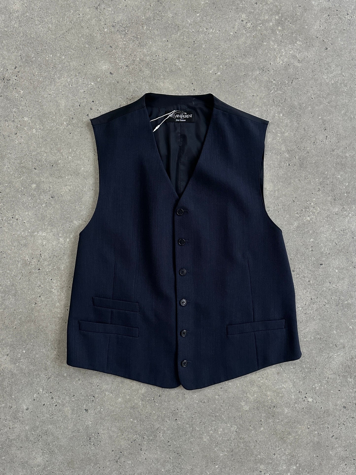 Yves Saint Laurent Pour Homme Wool Tailored Waistcoat - 42R/L