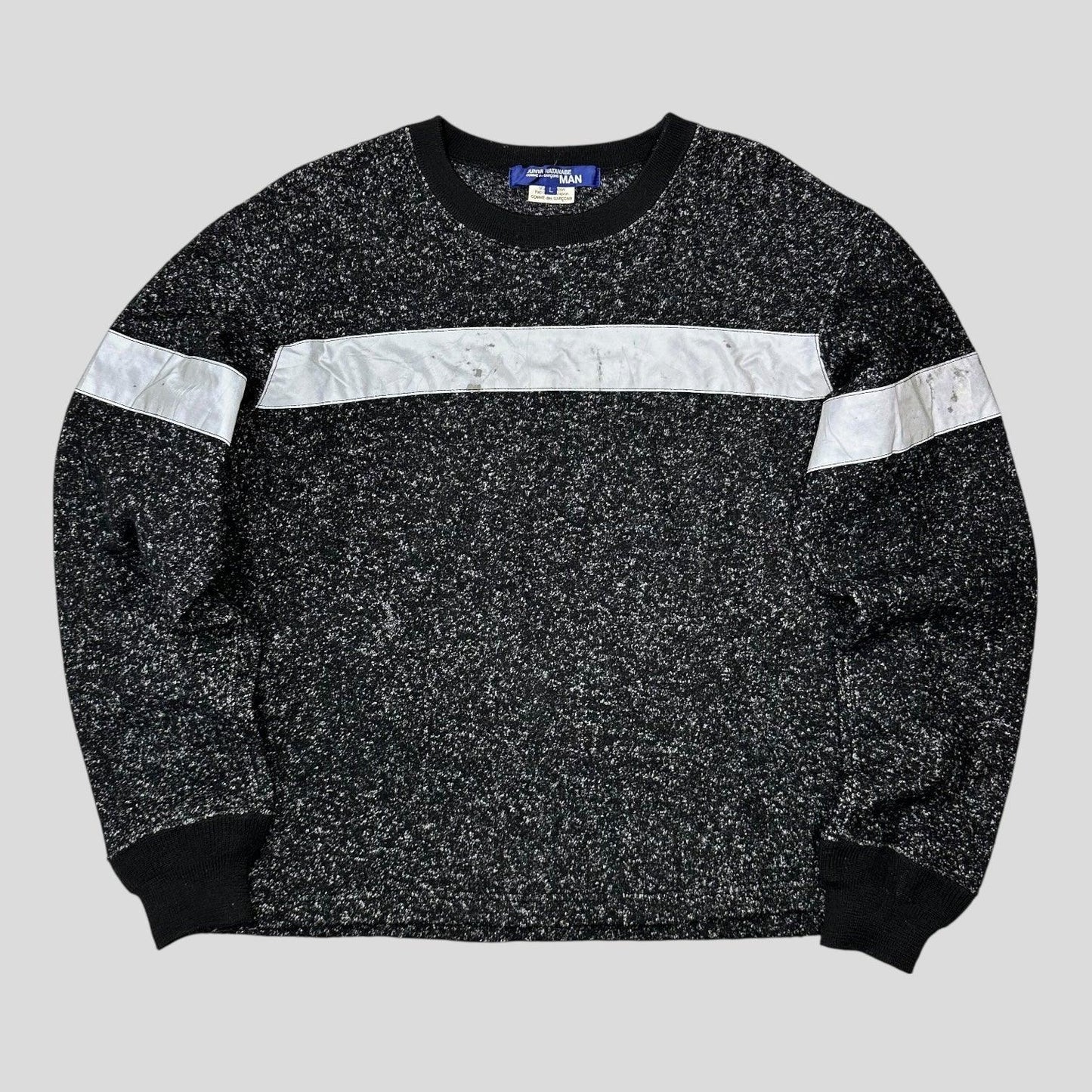 Junya Watanabe MEN 2018 Speckled 3M Reflective Panelled Knit - L (M)