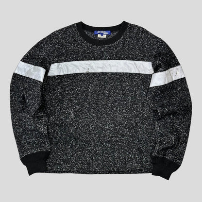 Junya Watanabe MEN 2018 Speckled 3M Reflective Panelled Knit - L (M) | Medium, Grey