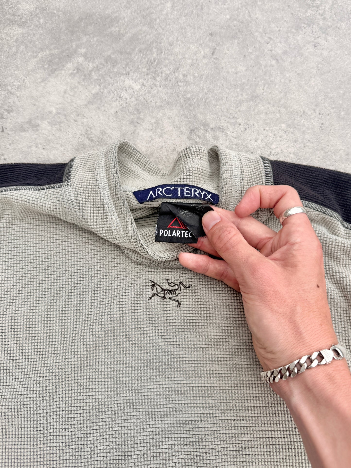 arcteryx 1998 delta lt polartec waffle knit long sleeve top (s) | Default Title, Multicoloured