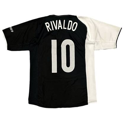 Nike Barcelona 2005 Anti Racism Rivaldo Shirt In Black & White ( M ) - Known Source