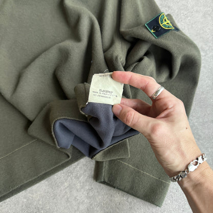 Stone Island RARE A/W 1998 heavyweight mock neck knitted jumper (XL)