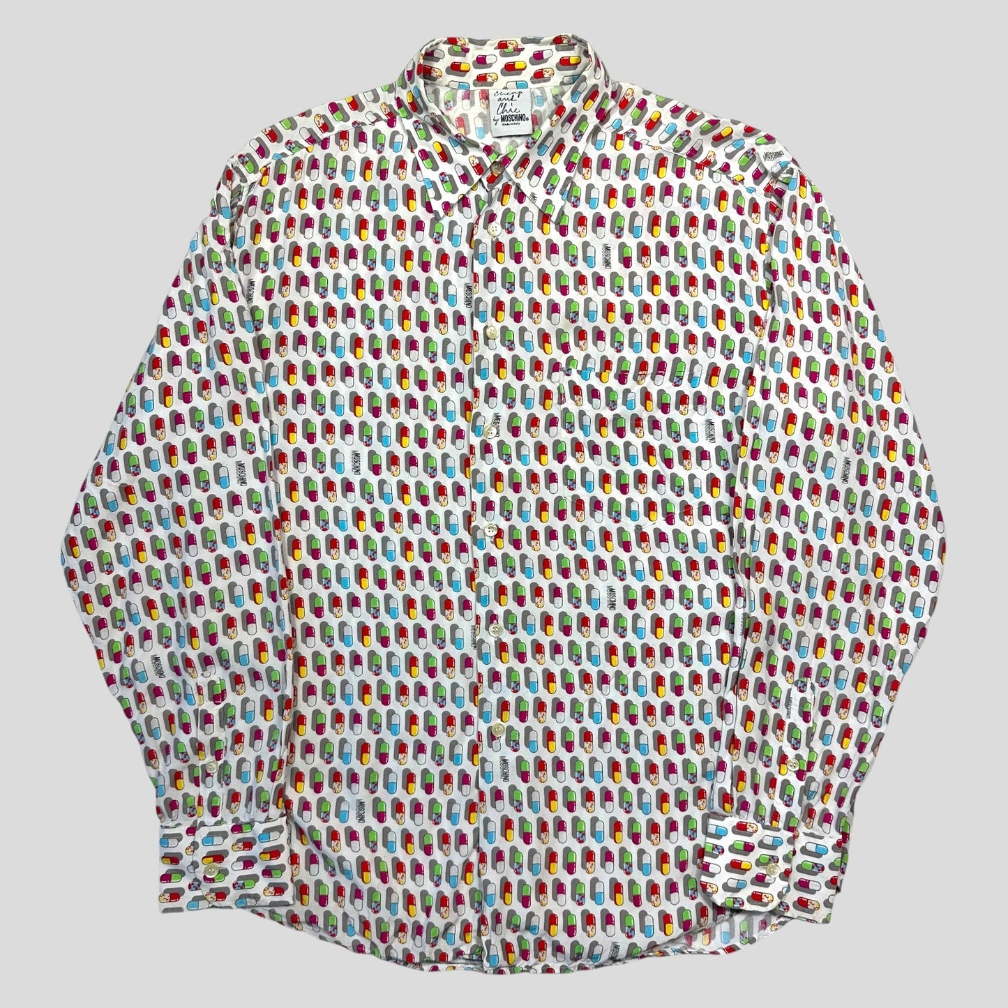Moschino 1997 Cheap and Chic Pills Longsleeve Shirt - L | Default Title, Red