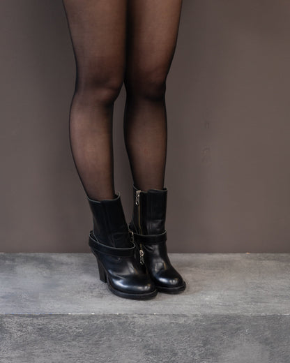 CHLOE DOUBLE ZIP BOOTS (EU 38.5)