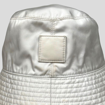 Prada Milano Nylon Bucket Hat - M | White