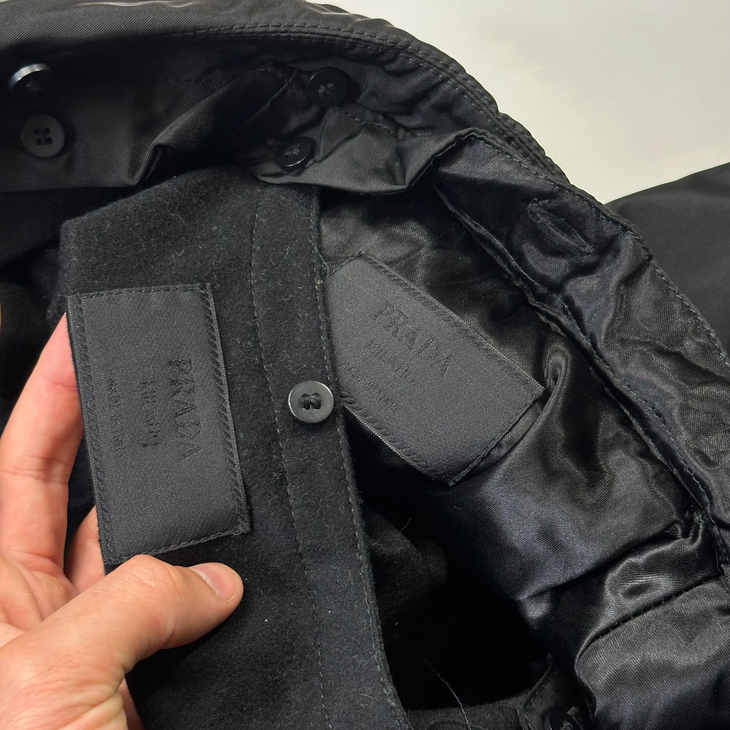 Prada Milano 1999 3 in 1 Mink Fur Ballistic Nylon Chore Coat - M | Default Title, Black