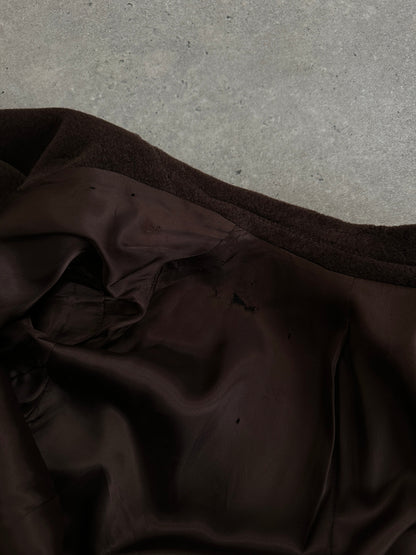 Moschino 1980s Wool Cashmere Double Breasted Coat - XL