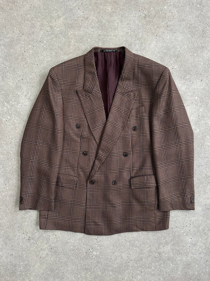 Yves Saint Laurent Diffusion Hommes 1980s Check Wool Blazer - 42R/XL