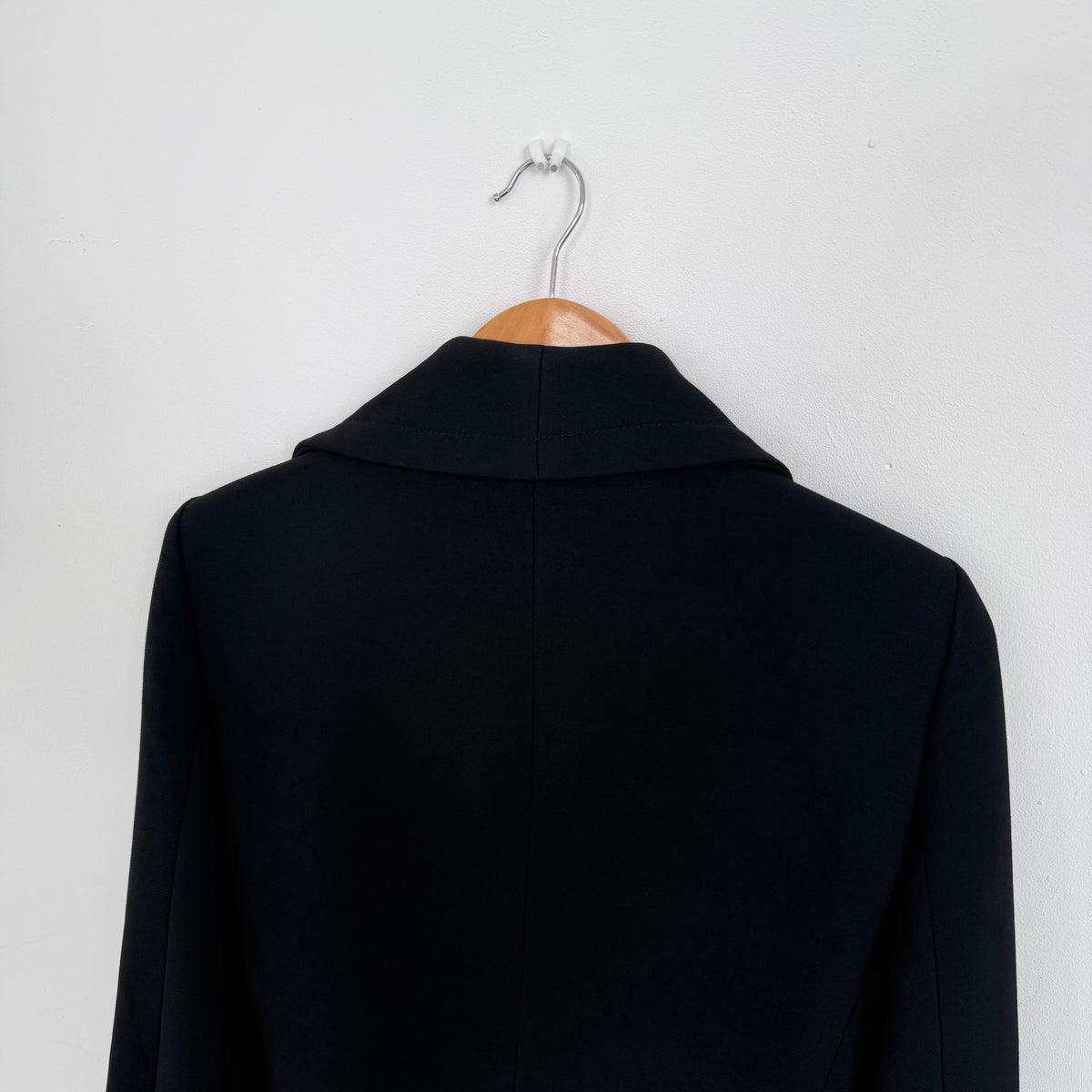 fw2001 emporio armani runway wool trenchcoat | O/S, Black