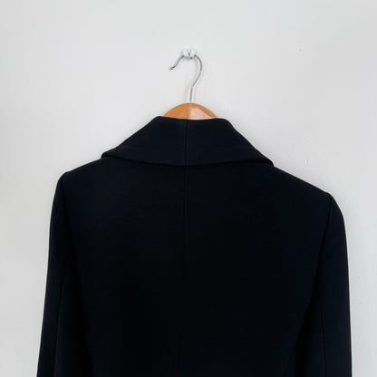 fw2001 emporio armani runway wool trenchcoat | O/S, Black
