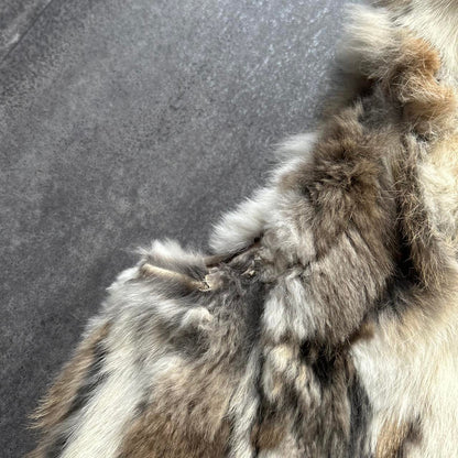 Vintage Fur Gilet | Cream, Brown