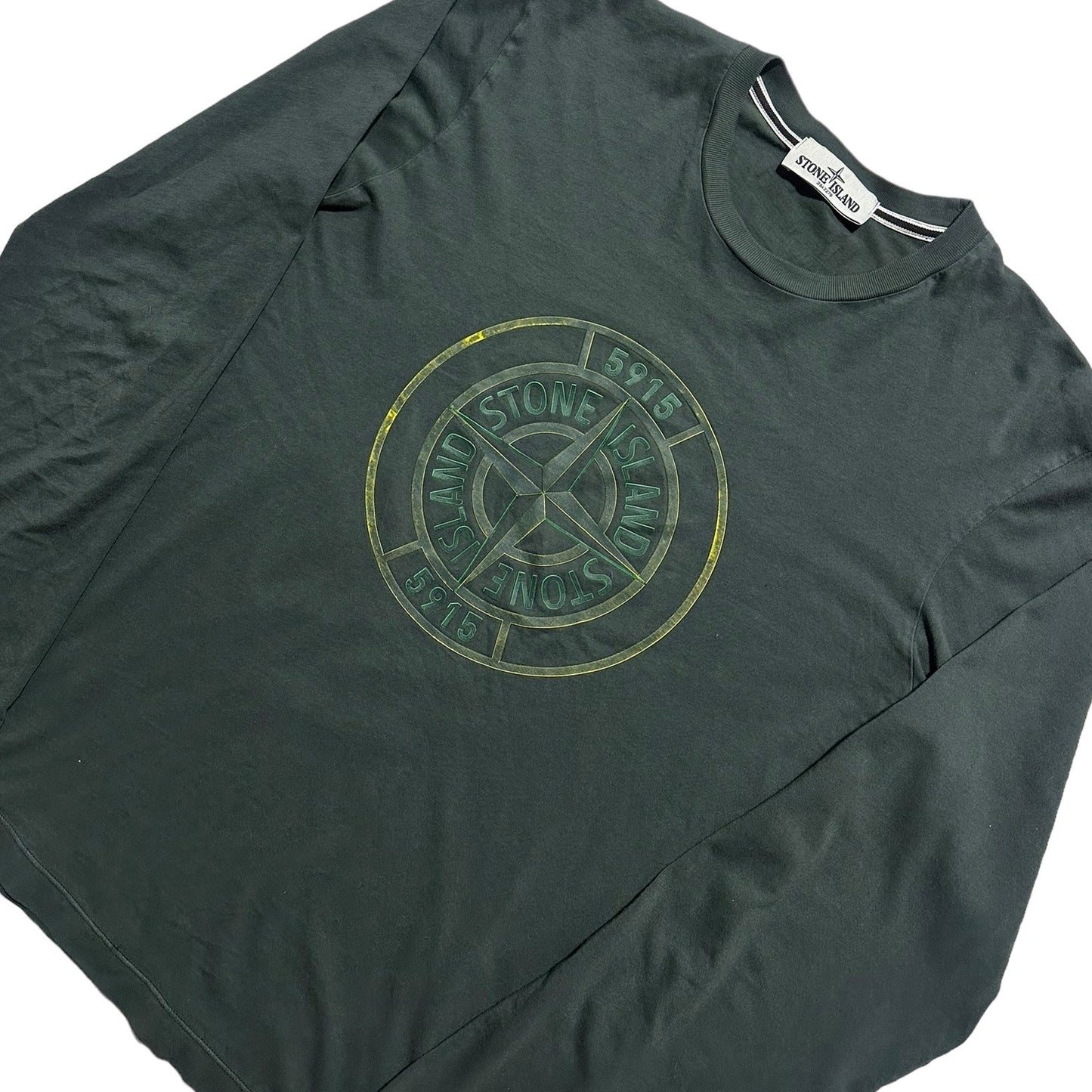 Stone Island Compass Logo Long Sleeved T Shirt