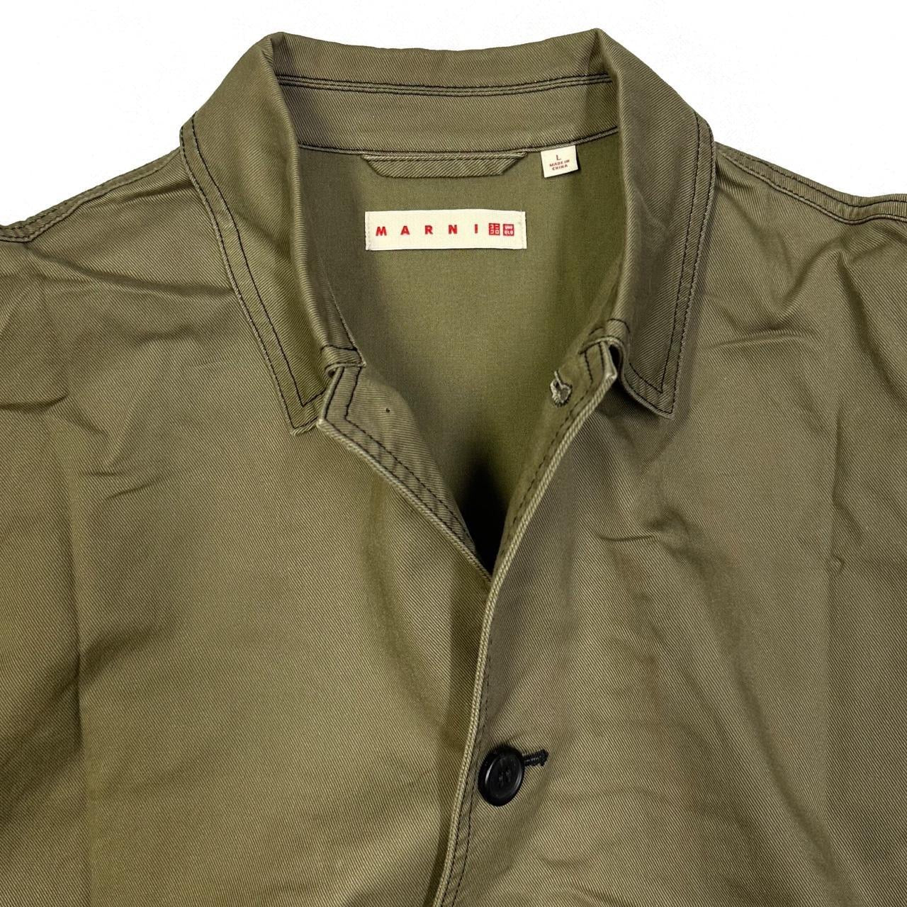 Uniqlo X Marni Collared Jacket In Olive ( L )