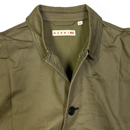 Uniqlo X Marni Collared Jacket In Olive ( L ) - 1036 Emporium