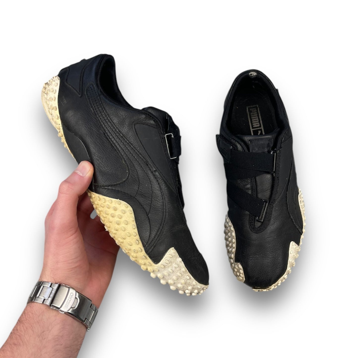 2000's Puma Mostro Leather Black/White (UK9) | Default Title, Multicoloured