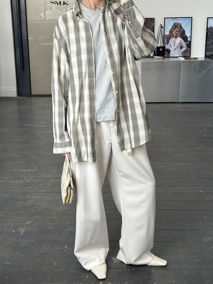 Armani Jeans 1990s Check Flannel Logo Shirt - XXL