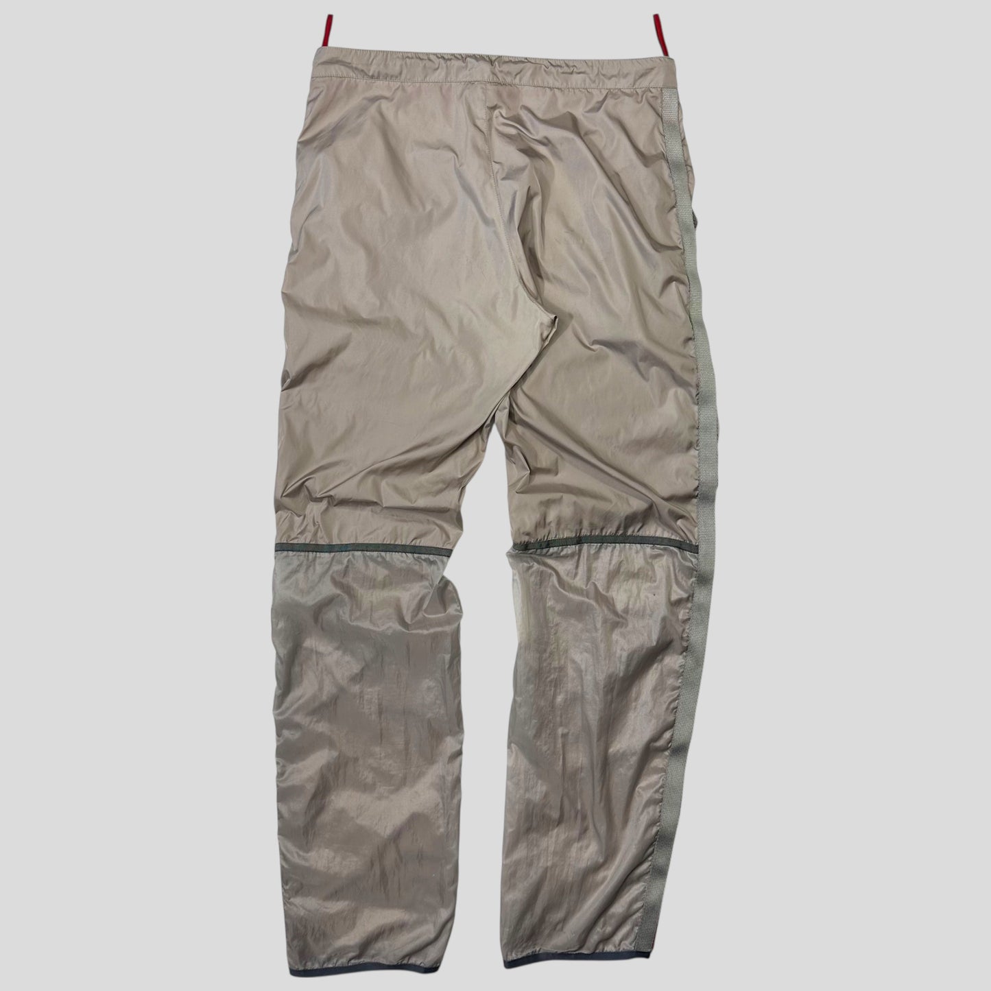 Prada Sport SS00 Transparent Panel Technical Nylon Trackpants - IT48