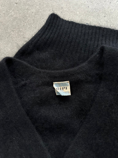 Italian Vintage 1990s Angora Fuzzy Cardigan - S/M