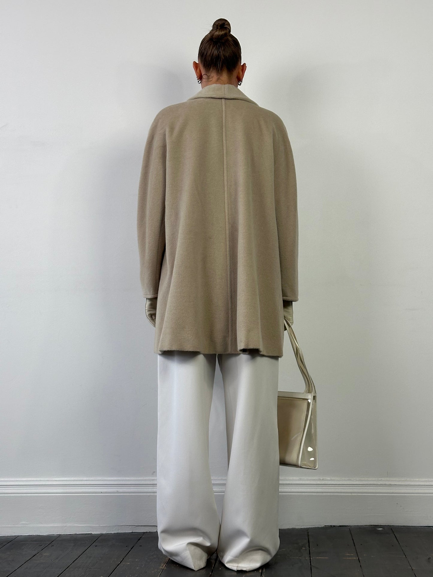 Max Mara Brushed Wool Cashmere Single Breasted Coat - M/L