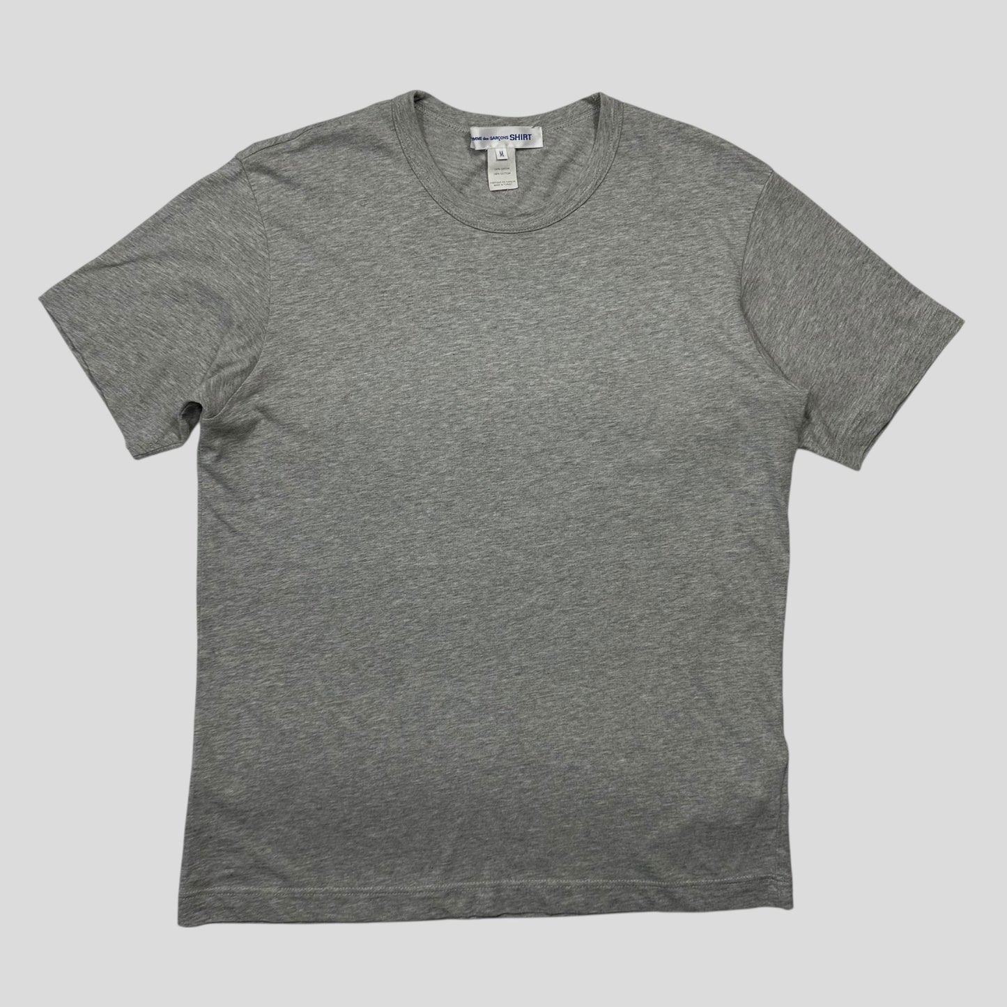 CDG SHIRT Mini Logo Cotton Grey T-shirt - M